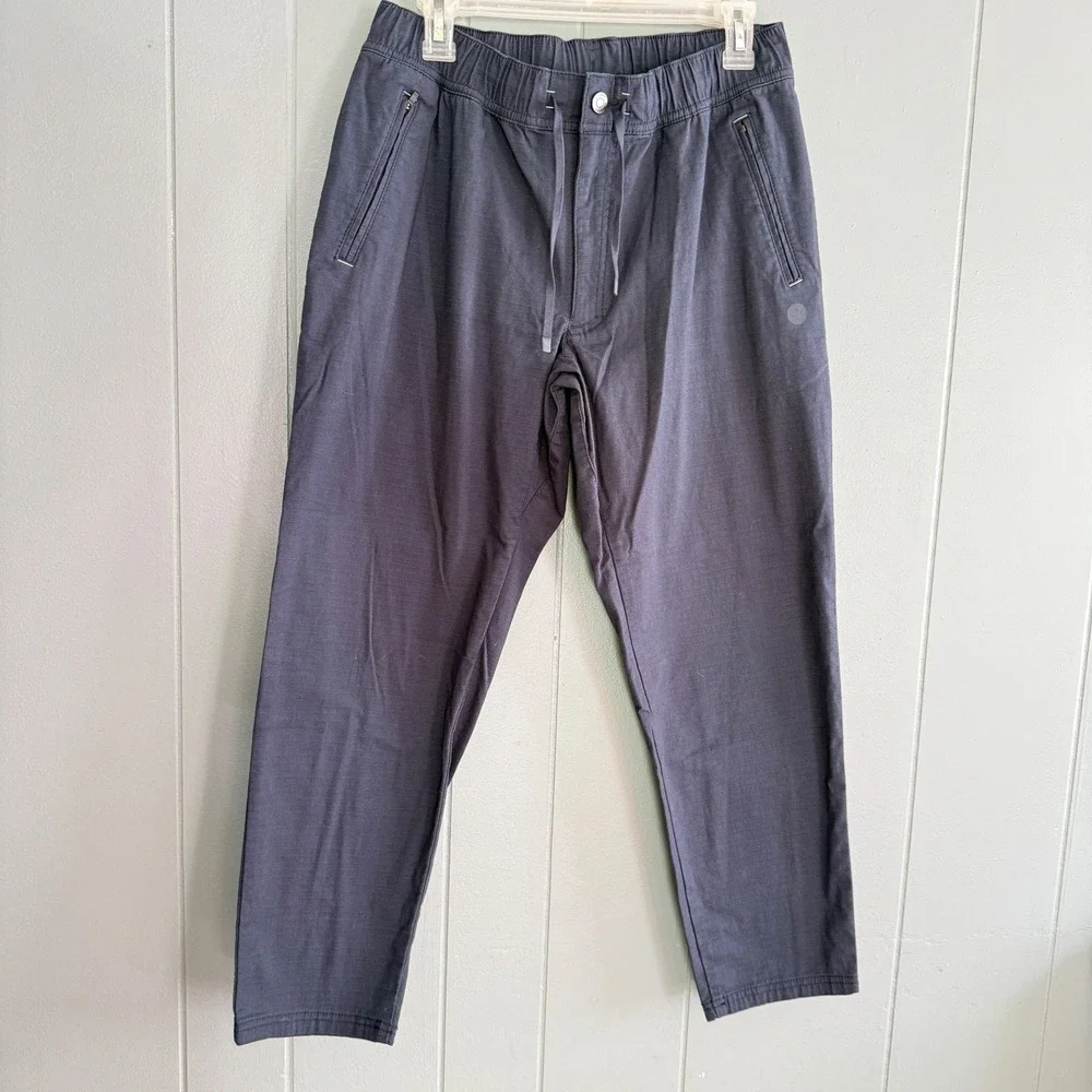 LL Bean Explorer Ripstop Pants Men Medium Slate Blue Elastic Waist Gorpcore Hike